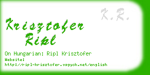 krisztofer ripl business card